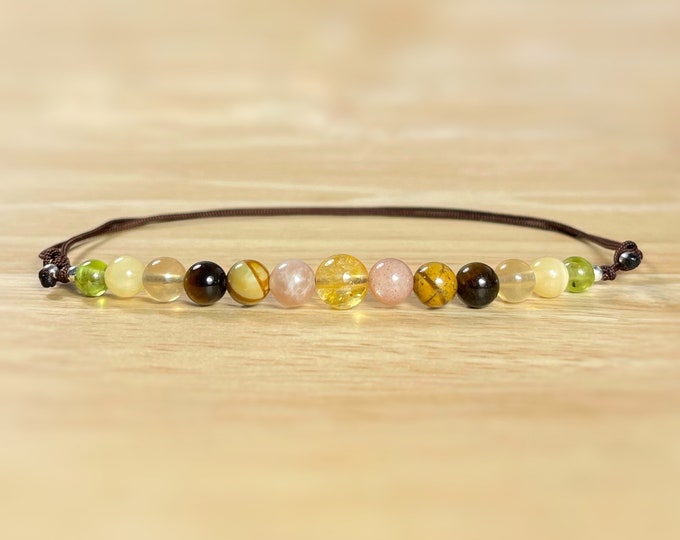 Ultimate Solar Plexus Anklet. Chakra Anklet. Solar Plexus Crystals. Confidence. Self Esteem. Power. Prosperity. Abundance. Good Luck.