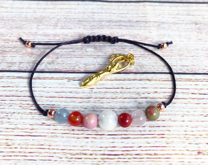 Fertility & Pregnancy Support Crystals. Hormone Balance. Emotional Balance. IVF Gift. Conceive. TTC. Chakra Bracelet. Love and Positivity