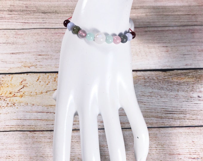 Divine Feminine Gemstone Bracelet: Love, Courage, Intuition