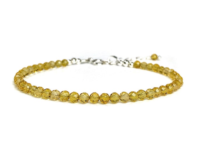 Citrine Bracelet: Sterling Silver November Birthstone Jewelry