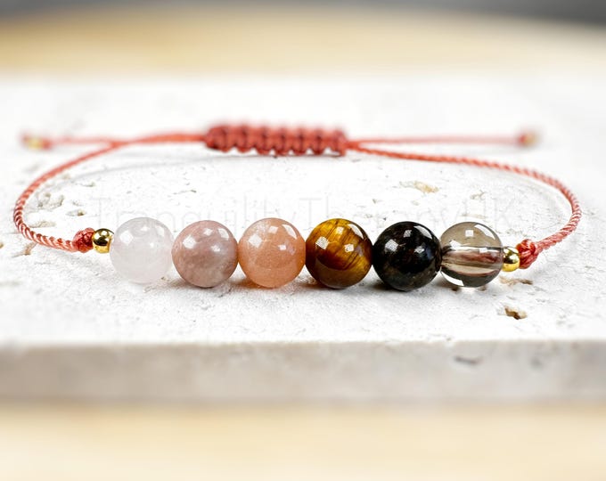 Love, Strength, Optimism, Positivity & Protection Bracelet and Card. Positive Thinking. Disperse Negative Energy Positive Vibes Attract Luck