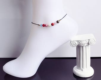 Anklet Fertility & Pregnancy Gemstones  Support Anklet. Strong Durable Cord. IVF Gift. TTC Gift. Yoga Anklet. Beach Anklet. Baby Wishes.