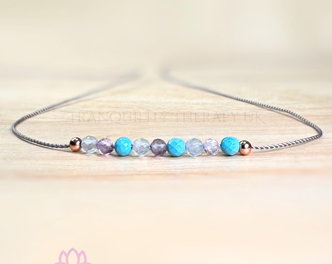 PISCES Zodiac Necklace Floating Necklace. Lightweight Natural Silk Necklace. Celestial Birthstone Gifts. Incl Gift Box Card & Ribbon Wrap