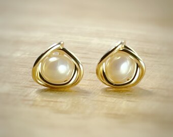 Pearl Stud Earrings. Sterling Silver. Gold/Rose Gold Filled. Incl Gift Box & Info Gift Card. Pearl Earrings. June Birthstone. Wedding Gifts