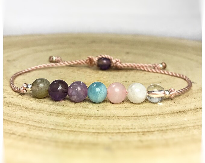 Anxiety Bracelet. Emotional Balance. Stress, Courage, Love, Protection & Happiness. Emotional Healing. Self-Love. Calming Energy. Intuition.