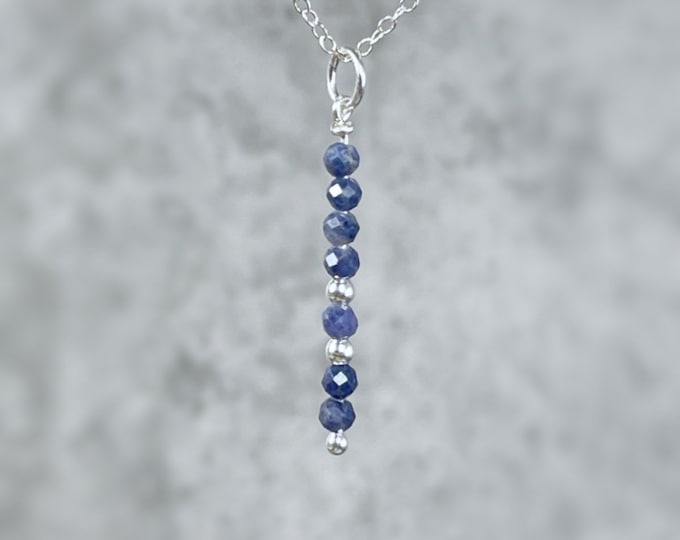 Sapphire Necklace. Birthstone Gifts. Birthday Gift. Sapphire Pendant. Incl a Gift Box, Crystal Info Card & Ribbon Wrap. Birthstone Necklace