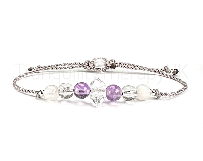 Soul Star Chakra. Herkimer Diamond, Moonstone, Light Amethyst and Rock Quartz. High Vibrational Energy. Clarity. Calming Chakra Gift Sets