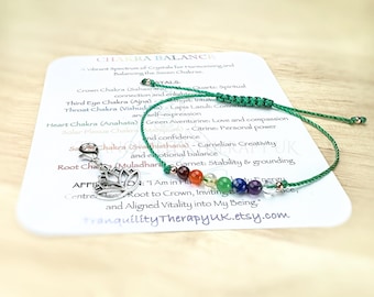 Chakra Bracelet Gift Set. Skinny Seven Chakras. Tranquility. Meditation, Rainbow. Genuine Gemstones. Aura. Reiki. Yoga Gift. Yoga Bracelet