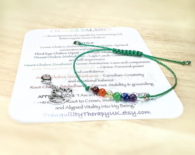 Chakra Bracelet Gift Set. Skinny Seven Chakras. Tranquility. Meditation, Rainbow. Genuine Gemstones. Aura. Reiki. Yoga Gift. Yoga Bracelet