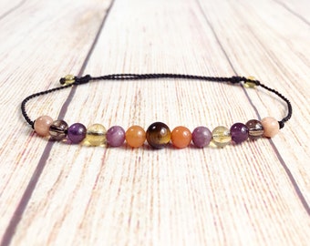 Gemstone Anklet for Good Luck, Wealth & Calming Emotions