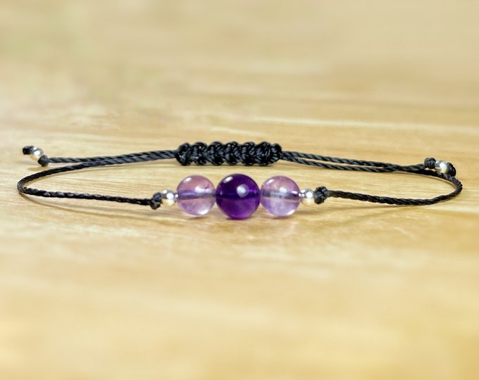 Ametrine & Amethyst Bracelet. Yoga Bracelet. Spiritual Crystal Energy. Emotional Body Balance. Third Eye Chakra. Solar Plexus.
