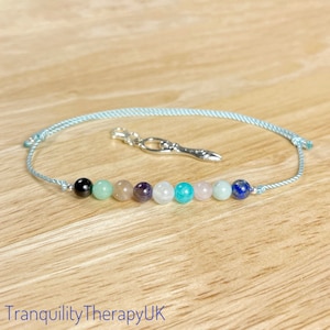 First Period Gemstone Anklet: Menarche Gift with Goddess Charm