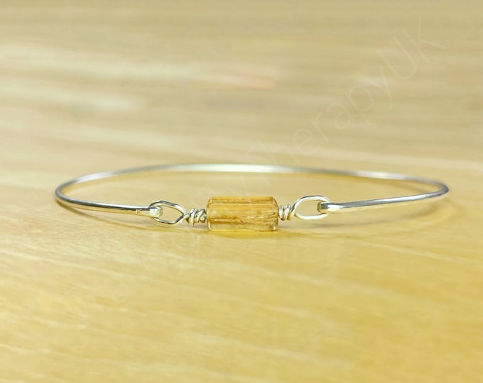 Imperial Topaz Bracelet. Topaz Bangle. November Birthstone Gifts. Birthstone Bracelet. Incl Gift Box & Card. Topaz Jewelry Gifts for Her
