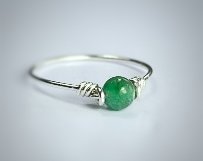 Genuine Emerald Ring. May Birthstone Gifts. May Birthday Ring. Incl Gift Box. Emerald Jewelry. Anniversary Gifts For Her. Commitment Ring