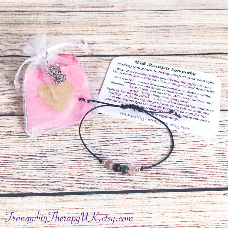 Ease Grief Loss. Sympathy Gift Bracelet Includes an Etsy UK