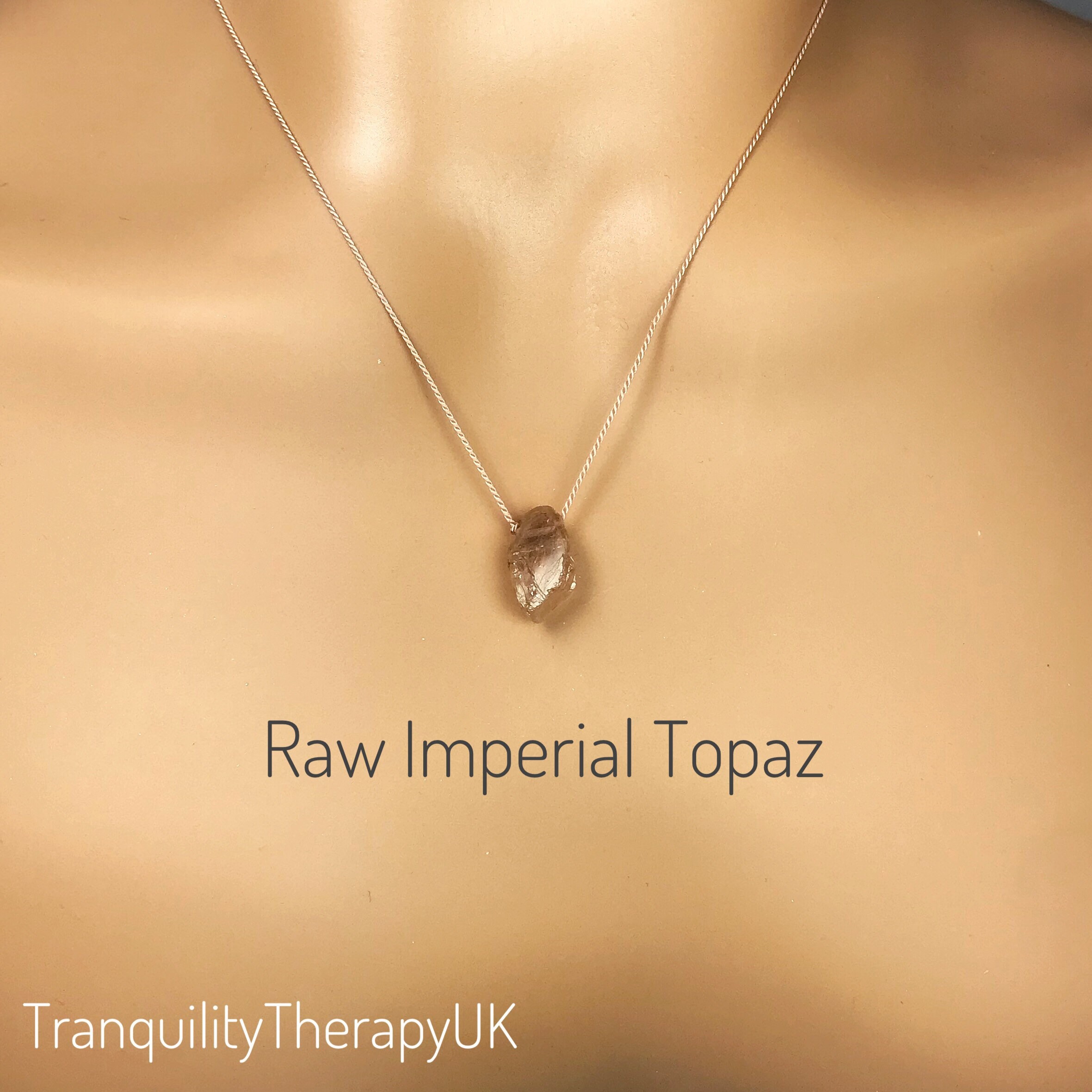 Raw topaz deals necklace