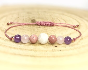 Bracelet de fertilité et bracelet de soutien de grossesse. Amour. Équilibre émotionnel. Apaisant. Le chakra du troisième œil améliore la visualisation. Cadeau FIV. Cadeau TTC