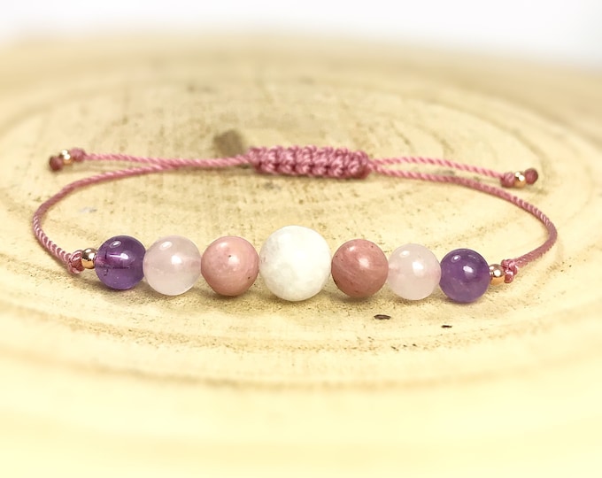 Fertility Bracelet & Pregnancy Support Bracelet. Love. Emotional Balance. Calming. Third Eye Chakra Enhance Visualisation. IVF Gift.TTC Gift