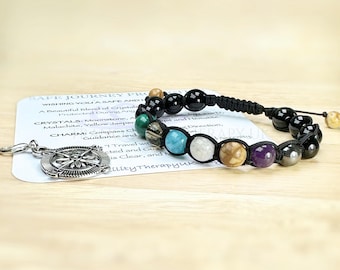 Travel Bracelet, Holidays & Journeys. Travel Talisman. Unisex. Mens Mala. Travel Gift. Unisex. Graduation Gift. Incl Compass Charm