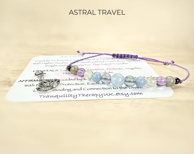 Astral Travel Bracelet. Spiritual. OBE Out Of Body Experience. Astral Body. Meditation Bracelet. Yoga Bracelet. Blue Calcite. Third Eye.