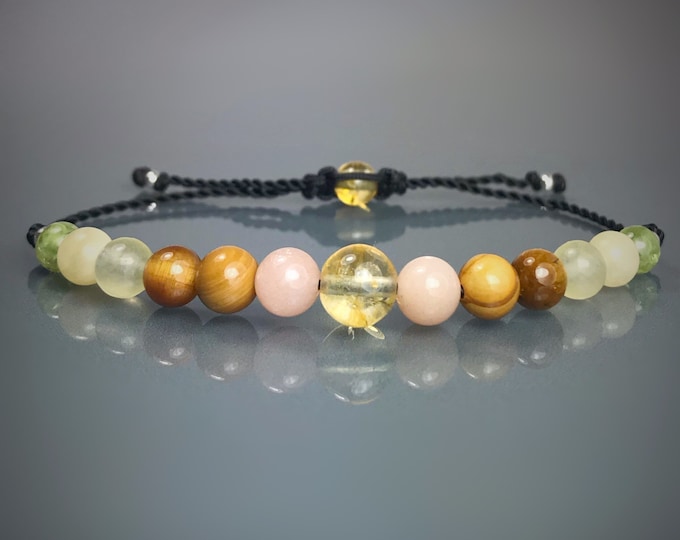 Ultimate Solar Plexus Bracelet. Chakra Bracelet. Solar Plexus Crystals. Confidence. Self Esteem. Power. Prosperity. Abundance. Good Luck