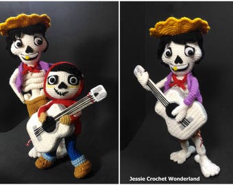 Coco movie characters package _ Miguel, Hector, Imelda, Dante, Pepita _ English Crochet Patterns