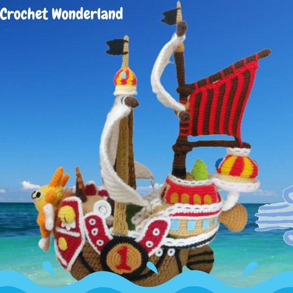 Crochet Bateau pirate Sunny_ Téléchargement instantané PDF Patron au crochet anglais