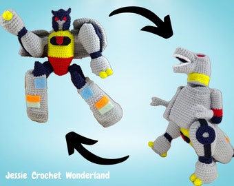 Crochet Transformers Dinobot Grimlock _ Tyrannosaurus _ PDF English crochet pattern of Transformers