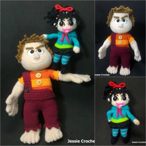 Wreck It Ralph Inspired _ Crochet Ralph and Vanellope _ Digital Crochet ...