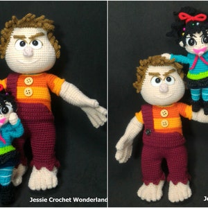 Wreck It Ralph Inspired _ Crochet Ralph and Vanellope _ Digital Crochet ...