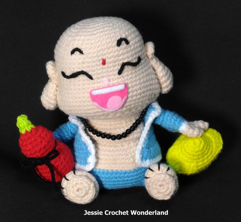 Laughing Buddha _ English Crochet Pattern image 1