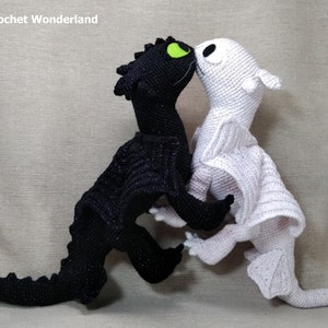 Toothless fall in love _ Toothless English crochet pattern download _ Crochet Light fury and Night fury_ How to train your dragon inspired