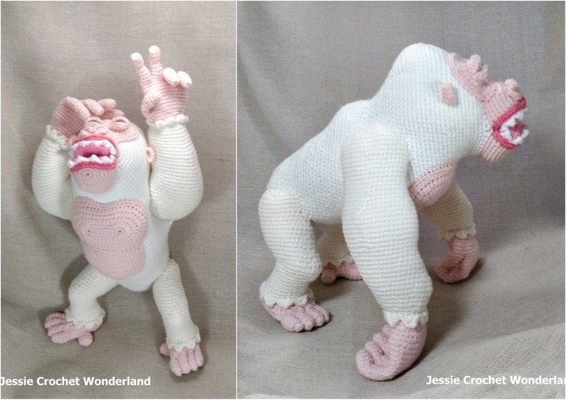 Crochet King Kong Gorilla _ Gorilla George Rampage _ English crochet pattern of King Kong Gorilla image 3