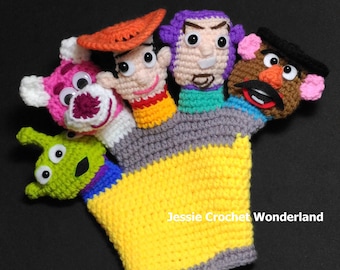 Toy Story Hand puppet gloves _ Disney_Pixar_English Crochet Pattern