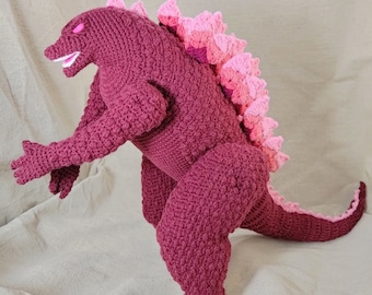 Crochet Red Godzilla _ Dragon Year _ PDF English crochet pattern of Godzilla