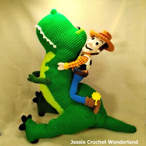 15 inches Big Dinosaur Rex _ English Crochet Pattern for instant download _ Toy story inspired image 5