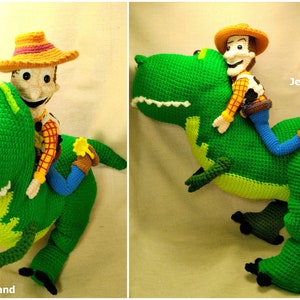 15 inches Big Dinosaur Rex _ English Crochet Pattern for instant download _ Toy story inspired image 8