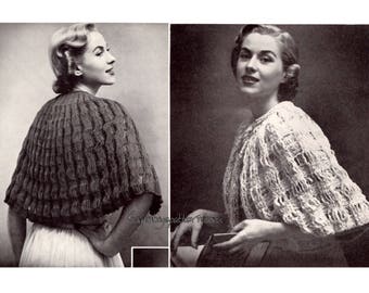 Vintage Bed Cape Knitting pattern in PDF instant download version , PDF downloadable