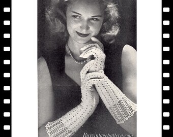 Vintage Gloves knitting and crochet pattern in PDF instant download version