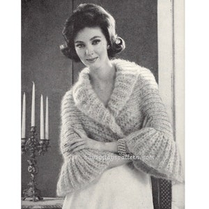 Vintage French Shrug knitting pattern in PDF instant download version