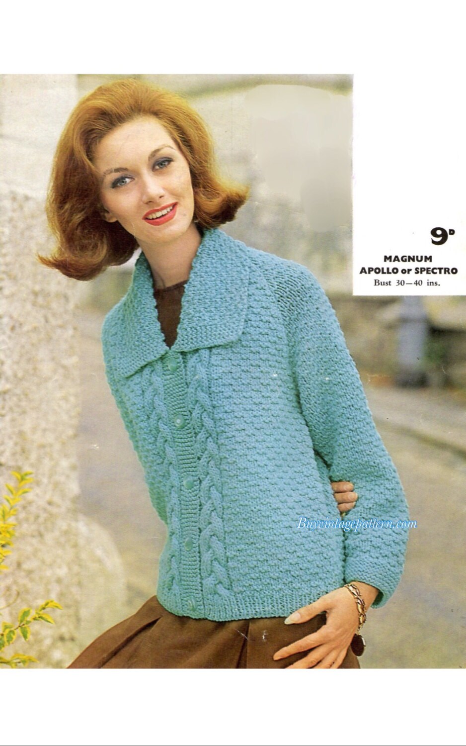 Vintage Jacket Knitting Pattern in PDF Instant Download Etsy