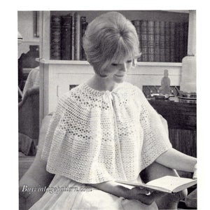 Vintage Bed Cape Crochet pattern in PDF instant download version , PDF downloadable