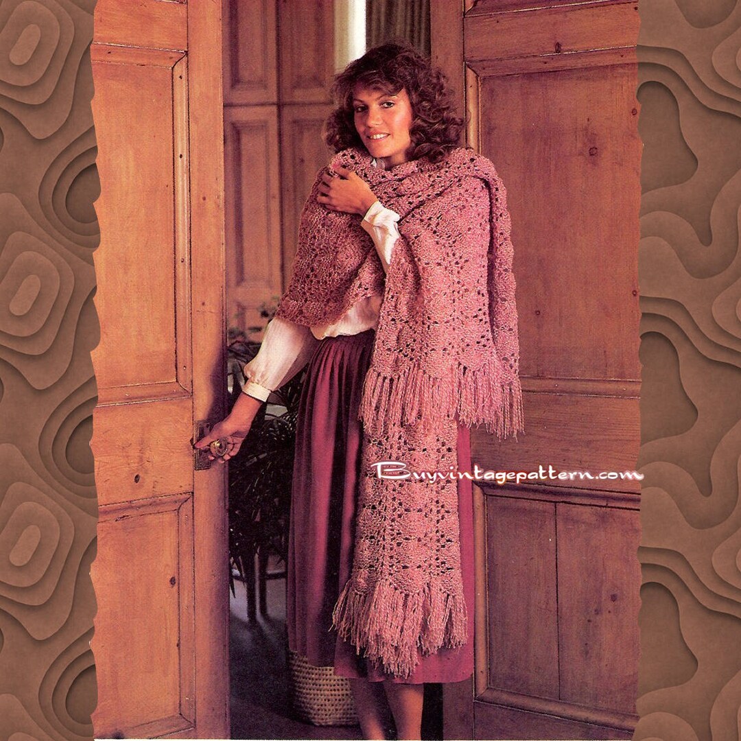 Powder Wrap Knit Pattern Vintage Wrap Knitting Pattern in PDF Instant Download Version - Etsy