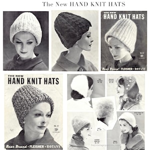 Reprint The New Hand Knit Hats e-book in PDF instant download version