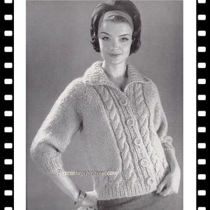 Vintage jacket knitting pattern in PDF instant download version