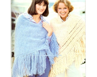 2 vintage Shawls Knitting patterns in PDF instant download version , PDF downloadable