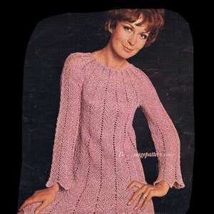 Vintage Dress crochet pattern in PDF instant download version , PDF downloadable