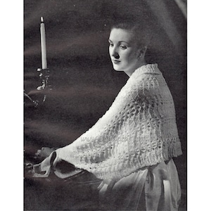 Vintage one piece Bed Wrap knitting pattern in PDF instant download version