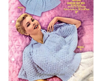 Vintage Bed Jackets knitting and crochet patterns in PDF instant download version