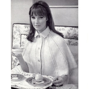 Vintage Bed Cape Knitting pattern in PDF instant  download version , PDF downloadable